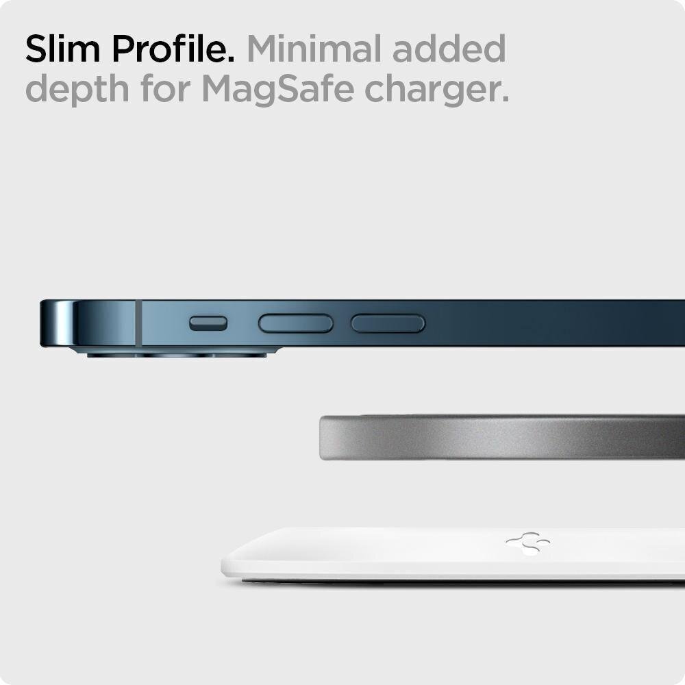 Spigen Magfit Pad Apple Magsafe valkoinen, laturi hinta ja tiedot | Puhelimen laturit | hobbyhall.fi