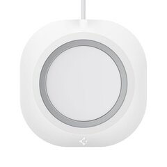 Spigen Magfit Pad Apple Magsafe valkoinen, laturi hinta ja tiedot | Puhelimen laturit | hobbyhall.fi