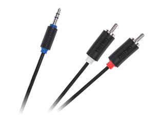 Kaapeli Cabletech Audio 3,5 mm (M) -> 2 x RCA 1 m hinta ja tiedot | Cabletech Kodinkoneet ja kodinelektroniikka | hobbyhall.fi