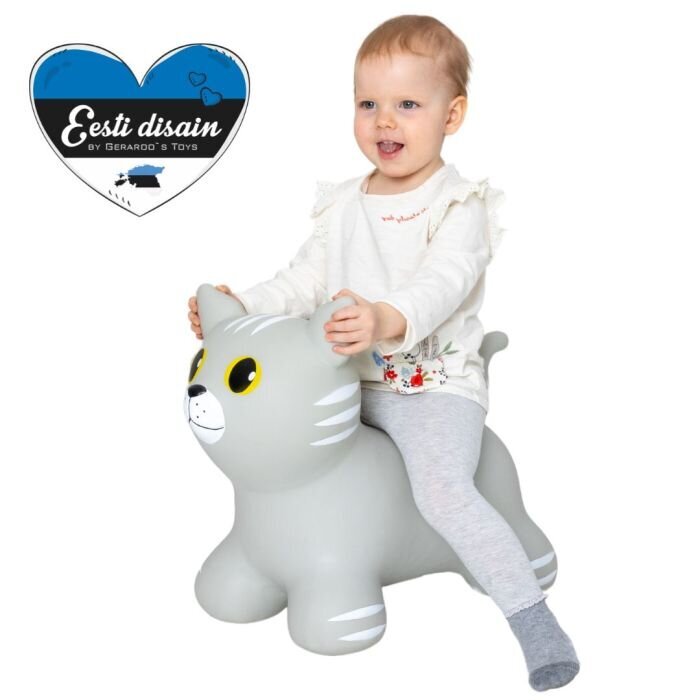 Hyppy kissa pumpulla, musta, My First Jumpy hinta ja tiedot | Vauvan lelut | hobbyhall.fi