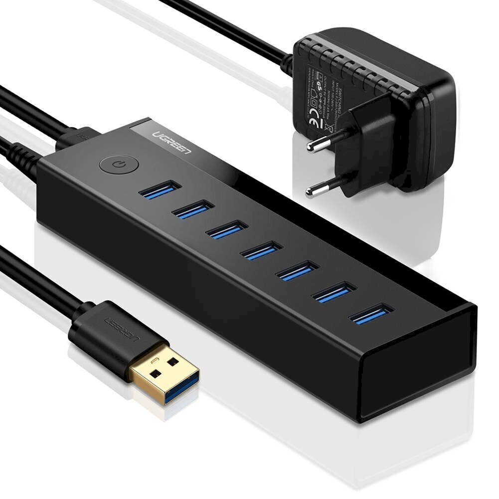 UGREEN US219 7in1 USB - 7x USB 3.0 -sovitin (harmaa) hinta ja tiedot | Adapterit | hobbyhall.fi