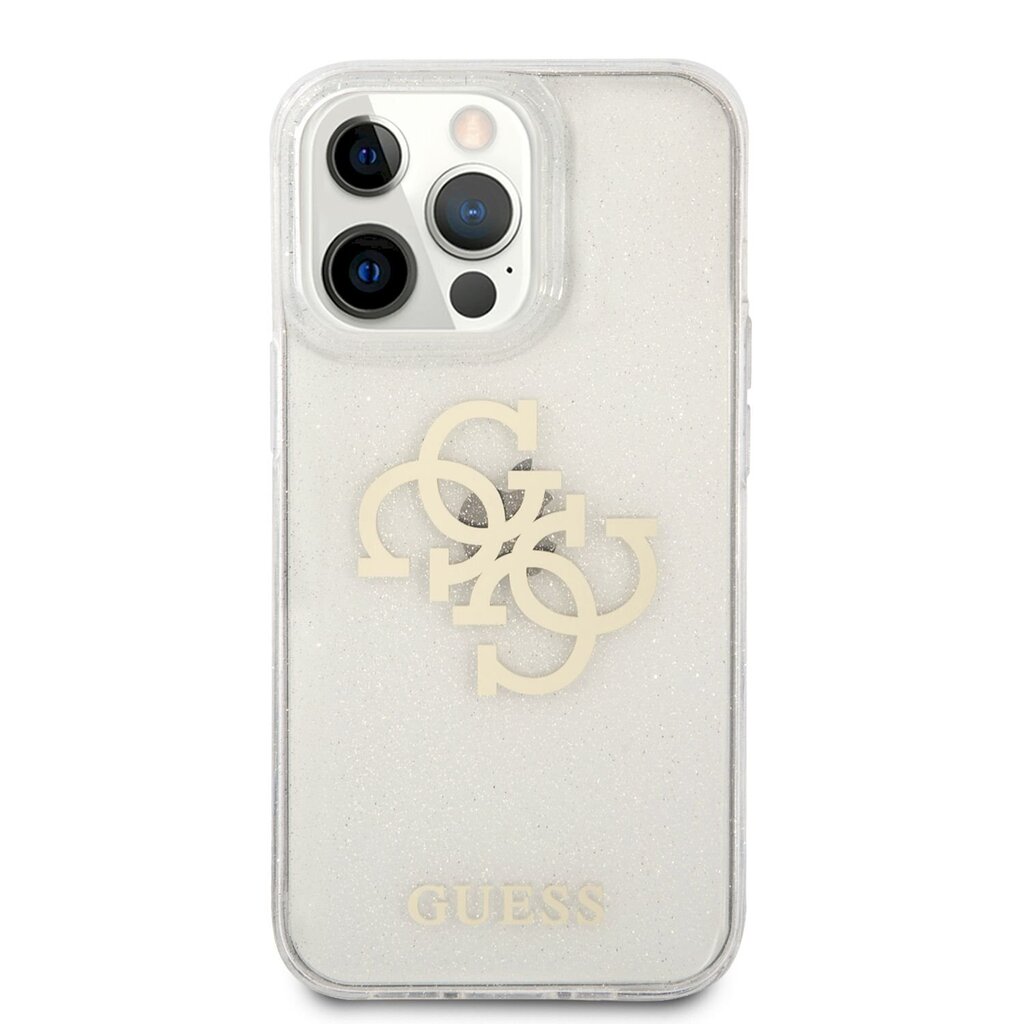 GUHCP13XPCUGL4GTR Guess TPU Big 4G Full Glitter Case iPhone 13 Pro läpinäkyvä hinta ja tiedot | Puhelimen kuoret ja kotelot | hobbyhall.fi