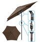 Saska Garden 250 -aurinkovarjo, 250 x 250 x 230 cm, ruskea hinta