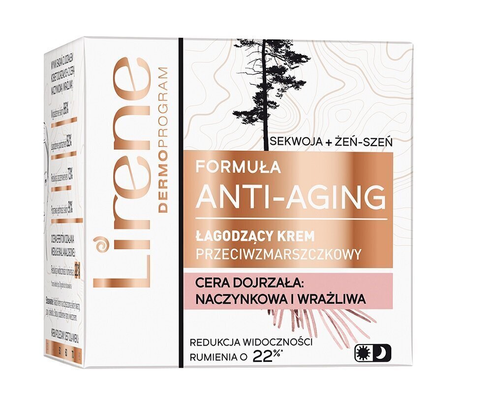 Rauhoittava kasvovoide ikääntyvälle iholle Lirene Anti-Aging 50 ml hinta ja tiedot | Kasvovoiteet | hobbyhall.fi