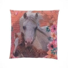 Hevoset -koristetyyny, 40 x 40 cm hinta ja tiedot | Koristetyynyt ja tyynynpäälliset | hobbyhall.fi