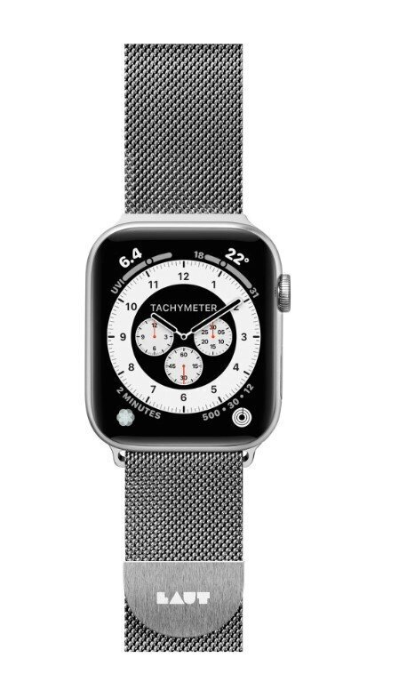 Apple Watch vaihtohihna Laut STEEL LOOP (42 mm / 44 mm) LAUT-AWL-ST-SL hinta ja tiedot | Älykellojen ja aktiivisuusrannekkeiden lisätarvikkeet | hobbyhall.fi