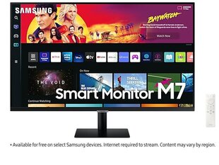 Samsung Smart Monitor M7 32" 4K UHD näyttö (musta) LS32BM700UUXEN hinta ja tiedot | Näytöt | hobbyhall.fi