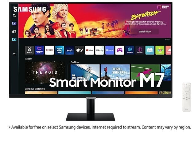 Samsung Smart Monitor M7 32" 4K UHD näyttö (musta) LS32BM700UUXEN
