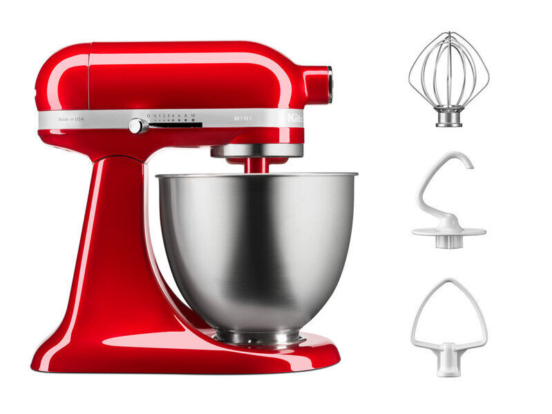 KitchenAid Mini 5KSM3311XECA, punainen (candy apple) hinta ja tiedot | Yleiskoneet | hobbyhall.fi