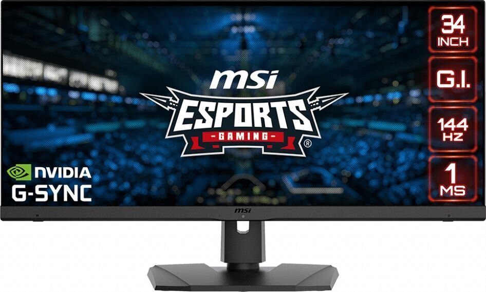 MSI Optix 34" UltraWide Quad HD LCD näyttö MPG341QR hinta ja tiedot | Näytöt | hobbyhall.fi