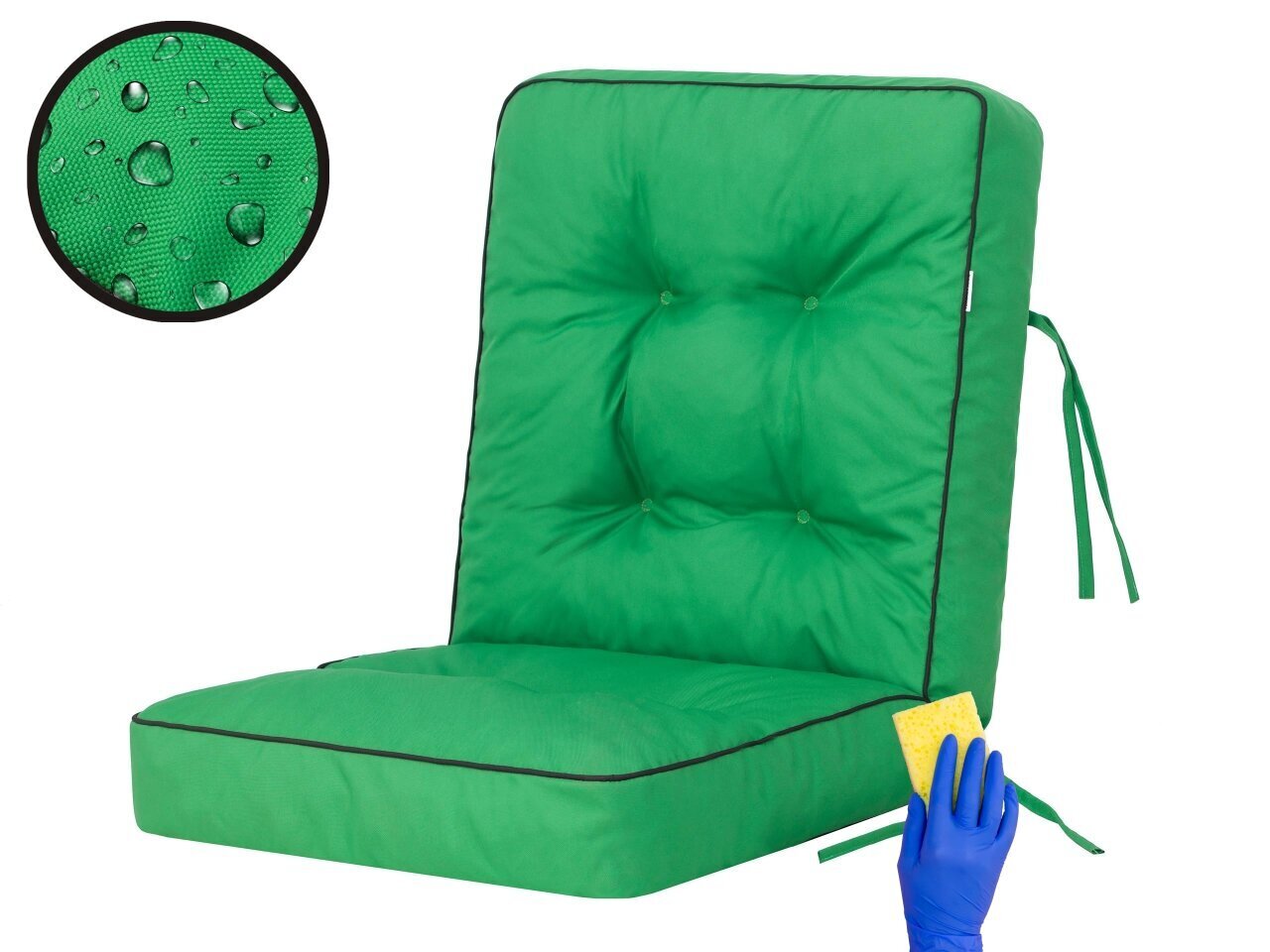 Hobbygarden Venus tuolityyny 60cm, vihreä hinta ja tiedot | Istuintyynyt, pehmusteet ja päälliset | hobbyhall.fi