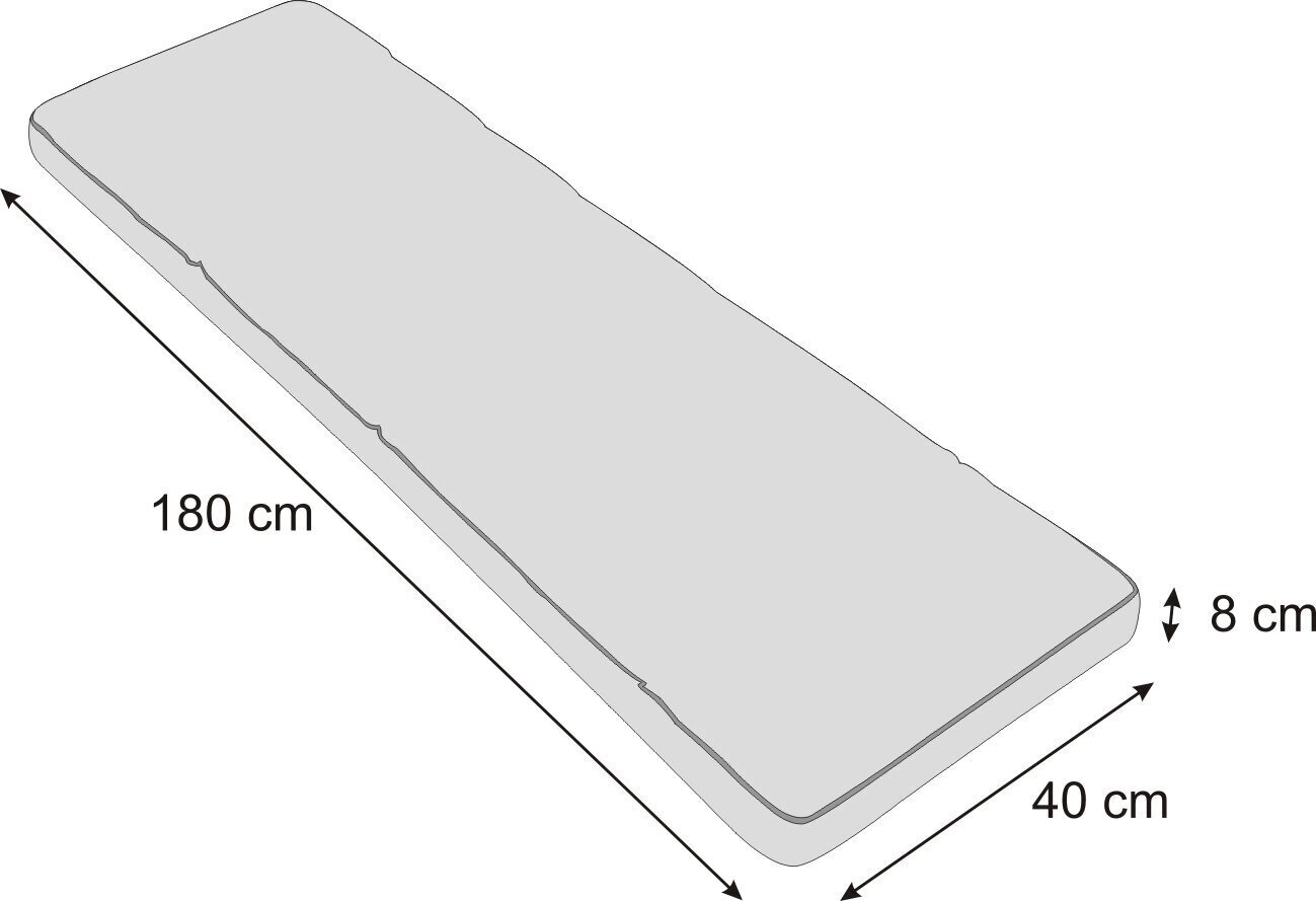 Etna Ekolen penkkityyny 180x40 cm, eri värit hinta ja tiedot | Istuintyynyt, pehmusteet ja päälliset | hobbyhall.fi