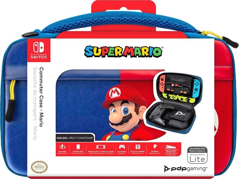 PDP Nintendo Switch Mario Travel case hinta ja tiedot | Pelikonsolitarvikkeet | hobbyhall.fi