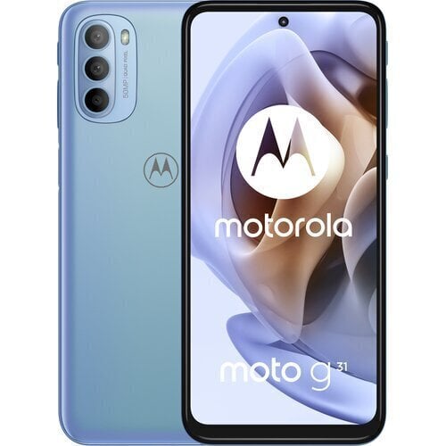 Motorola Moto G31 Dual Sim 4G älypuhelin 4/64GB PASU0021PL Baby Blue hinta ja tiedot | Matkapuhelimet | hobbyhall.fi