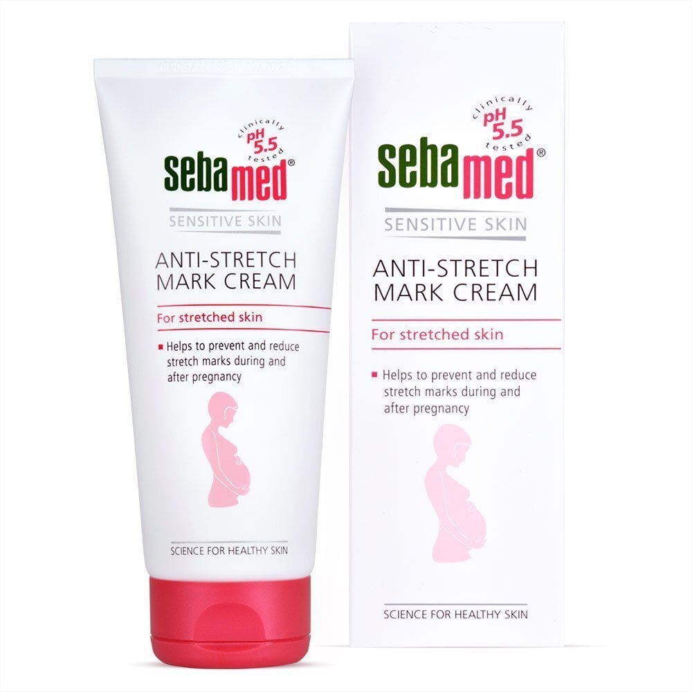 SebaMed Sensitive Skin Anti-Stretch Mark venytysarpien ja selluliitin hoito 200 ml hinta ja tiedot | Lasten ja äitiysajan kosmetiikka | hobbyhall.fi