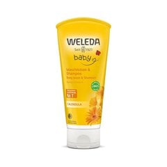 Kehäkukkashampoo ja suihkugeeli Weleda Baby 200 ml hinta ja tiedot | Lasten ja äitiysajan kosmetiikka | hobbyhall.fi