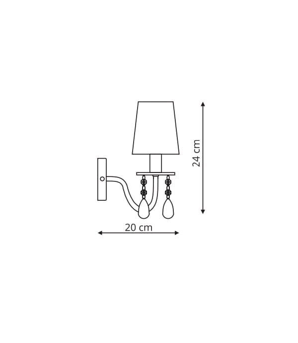 Seinävalaisin Light Prestige Mona Silver hinta ja tiedot | Seinävalaisimet | hobbyhall.fi