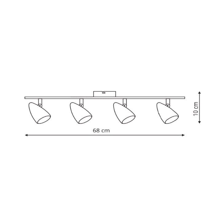 Seinävalaisin Light Prestige Cortino 4 hinta ja tiedot | Seinävalaisimet | hobbyhall.fi