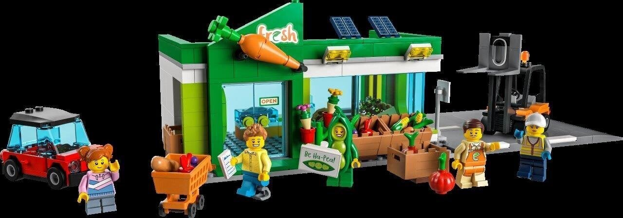 60347 LEGO® City Community Ruokakauppa hinta ja tiedot | LEGOT ja rakennuslelut | hobbyhall.fi