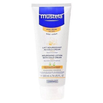 Mustela Bébé Nourishing Lotion With Cold Cream -vartaloemulsio lapsille, 200 ml hinta ja tiedot | Lasten ja äitiysajan kosmetiikka | hobbyhall.fi