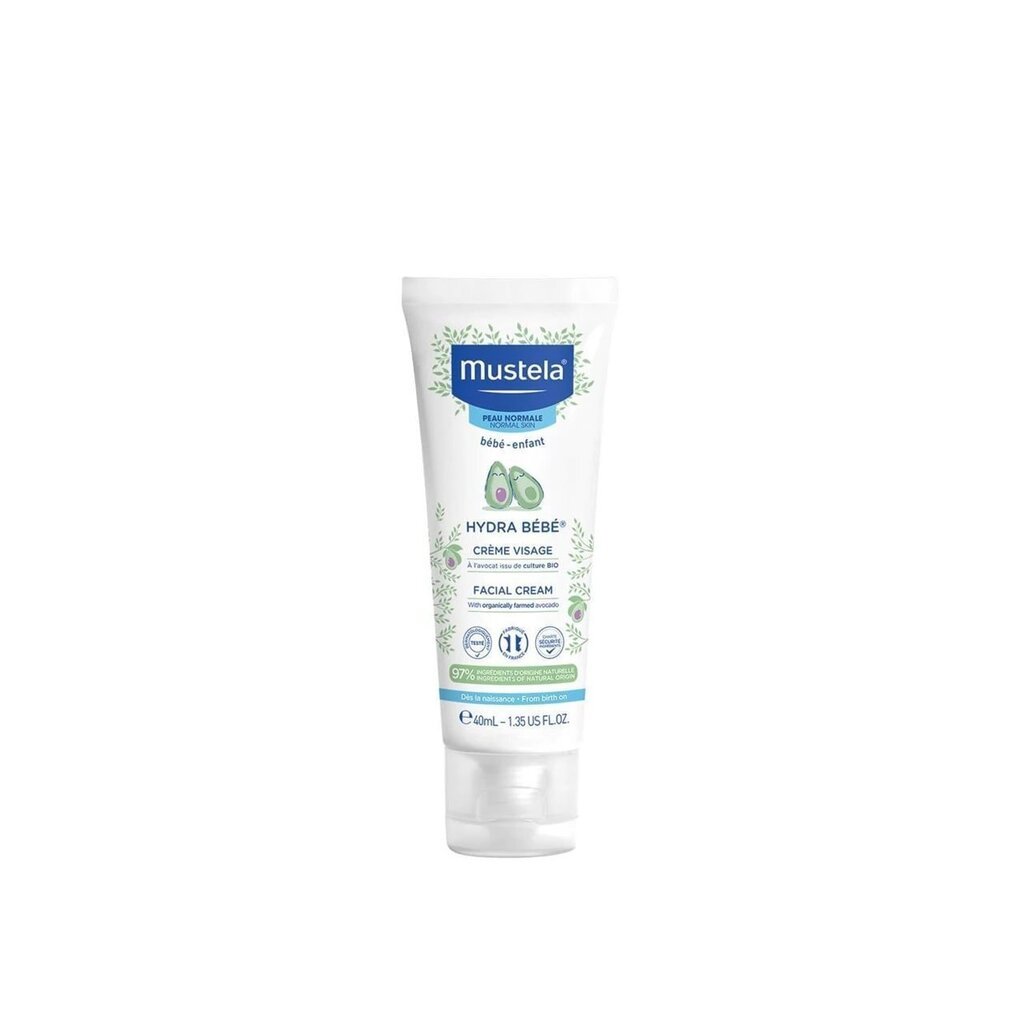 Mustela Hydra Bébé Facial Cream päivävoide lapsille 40 ml hinta ja tiedot | Lasten ja äitiysajan kosmetiikka | hobbyhall.fi