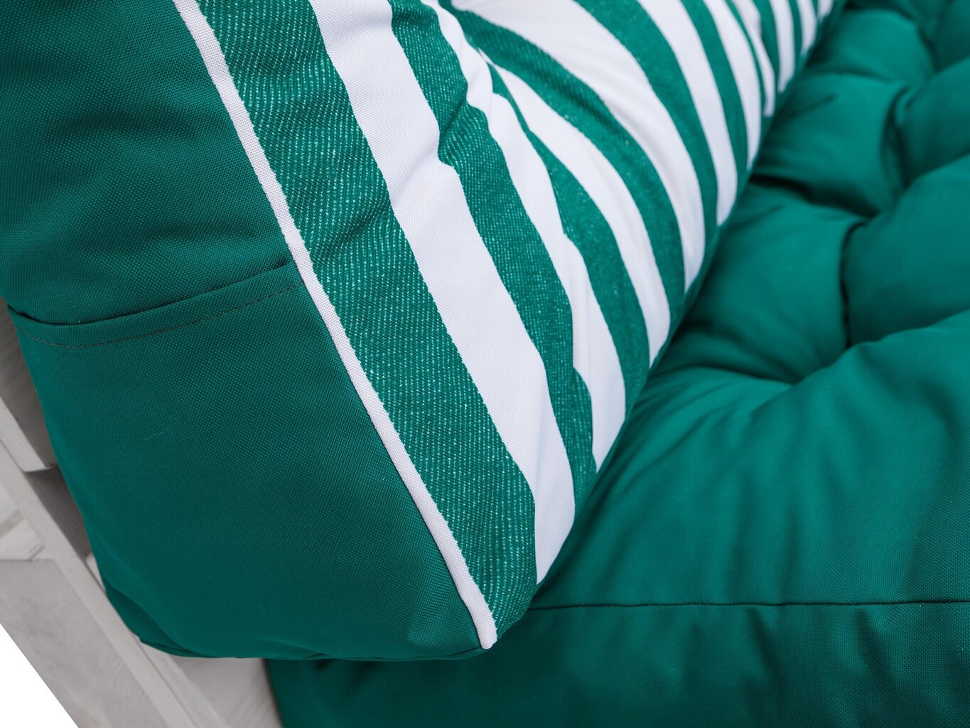 Hobbygarden Leo 120x40cm selkänojatyyny eurolavalle, vihreä hinta ja tiedot | Istuintyynyt, pehmusteet ja päälliset | hobbyhall.fi