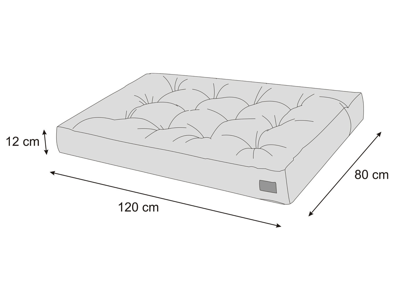 Hobbygarden Leo istuintyyny eurolavalle 120x80cm, vihreä hinta ja tiedot | Istuintyynyt, pehmusteet ja päälliset | hobbyhall.fi