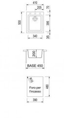 Tiskiallas Plados-Telma CUBE ON4110 26TG Musta matta hinta ja tiedot | Keittiöaltaat | hobbyhall.fi