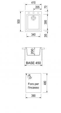 Tiskiallas Plados-Telma Cube ON4110 29TG Avena beige hinta ja tiedot | Keittiöaltaat | hobbyhall.fi
