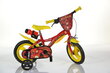 Dino Bikes polkupyörä lapsille Flash 12", punainen/keltainen hinta ja tiedot | Polkupyörät | hobbyhall.fi