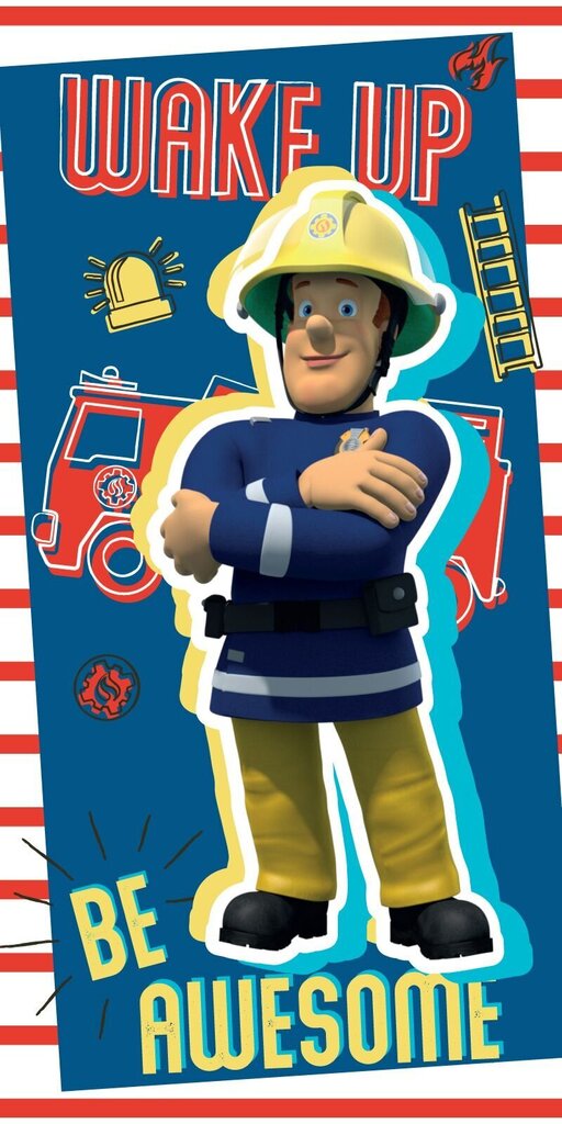 Fireman Be Awesome -pyyhe, 70 x 140 cm hinta ja tiedot | Pyyhkeet | hobbyhall.fi