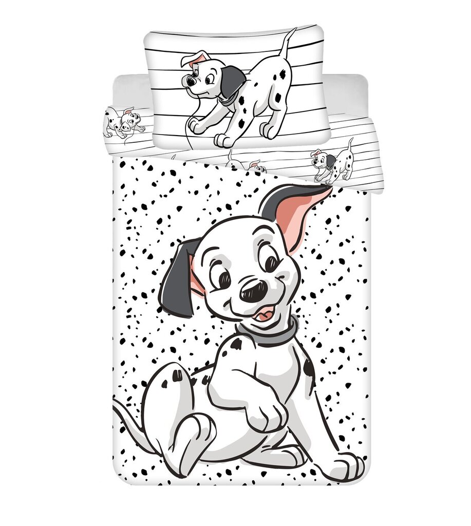 101 Dalmatians -pussilakanasetti, 100 x 135 cm + tyynyliina 40 x 60 cm hinta ja tiedot | Vuodevaatteet lapsille | hobbyhall.fi