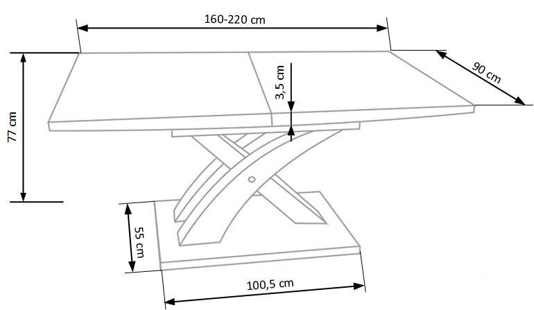 Sandor 2 jatkettava pöytä, musta hinta ja tiedot | Ruokapöydät | hobbyhall.fi