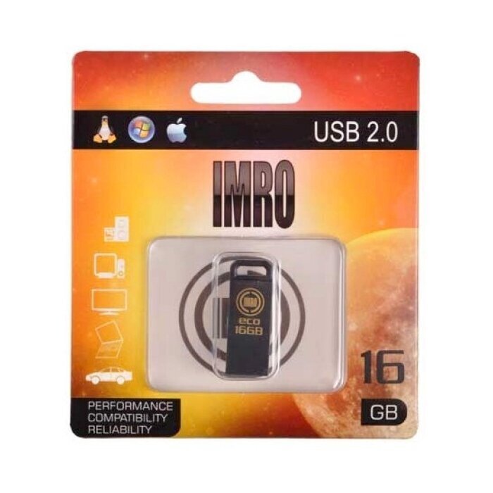 Imro - Pendrive Eco 16Gb Musta USB 2.0 hinta ja tiedot | Muistitikut | hobbyhall.fi