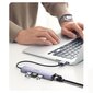 Ugreen monitoiminen sovitin HUB USB tyyppi C - 3 x USB/Ethernet RJ-45/USB tyyppi C PD harmaa (CM475) hinta ja tiedot | Adapterit | hobbyhall.fi