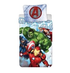 Avengers Heroes -pussilakanasetti, 140 x 200cm + tyynyliina 70 x 90 cm hinta ja tiedot | Jerry Fabrics Koti ja keittiö | hobbyhall.fi