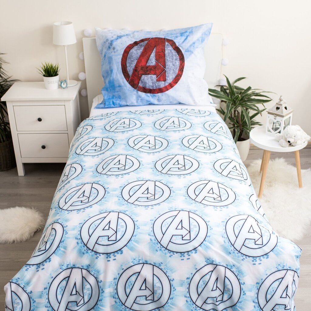 Avengers Heroes -pussilakanasetti, 140 x 200cm + tyynyliina 70 x 90 cm hinta ja tiedot | Vuodevaatteet lapsille | hobbyhall.fi