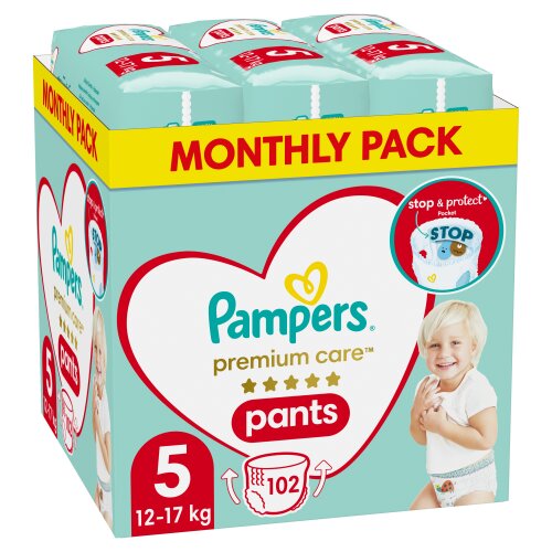 Pampers Premium Care -housuvaipat, koko 5, 102 vaippaa, 12 - 17kg hinta ja tiedot | Vaipat | hobbyhall.fi