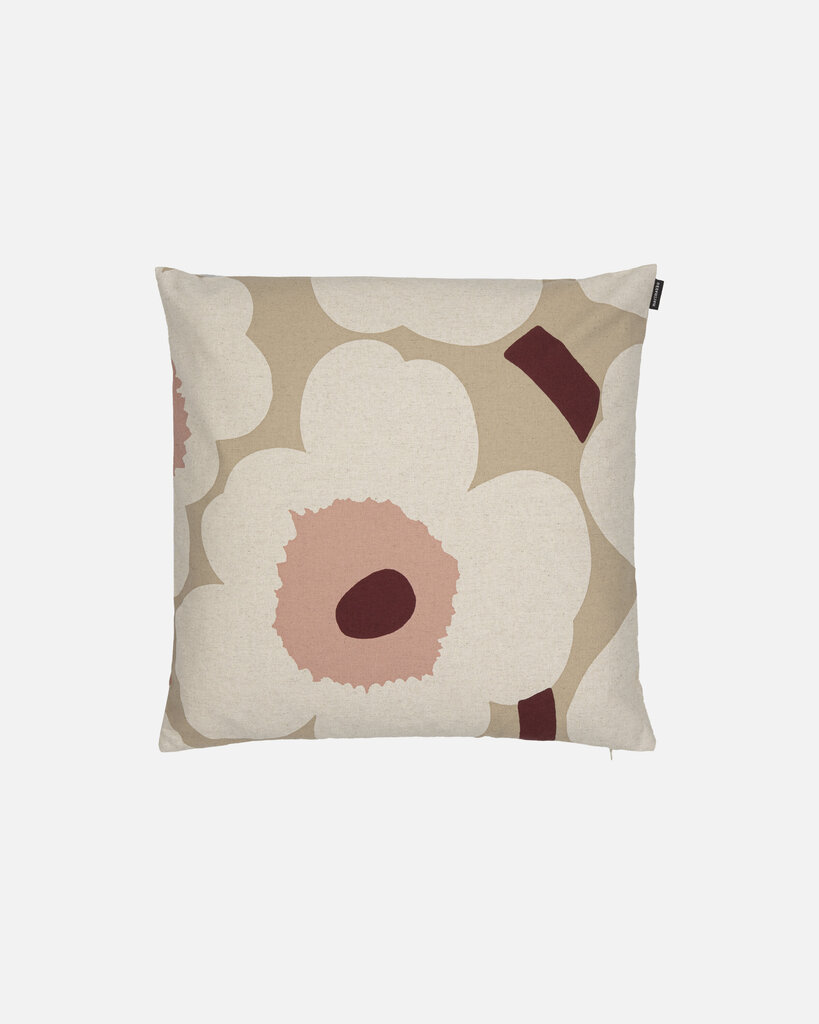 Marimekko Unikko -tyynynpäällinen, beige-roosa, 50 x 50 cm hinta ja tiedot | Koristetyynyt ja tyynynpäälliset | hobbyhall.fi