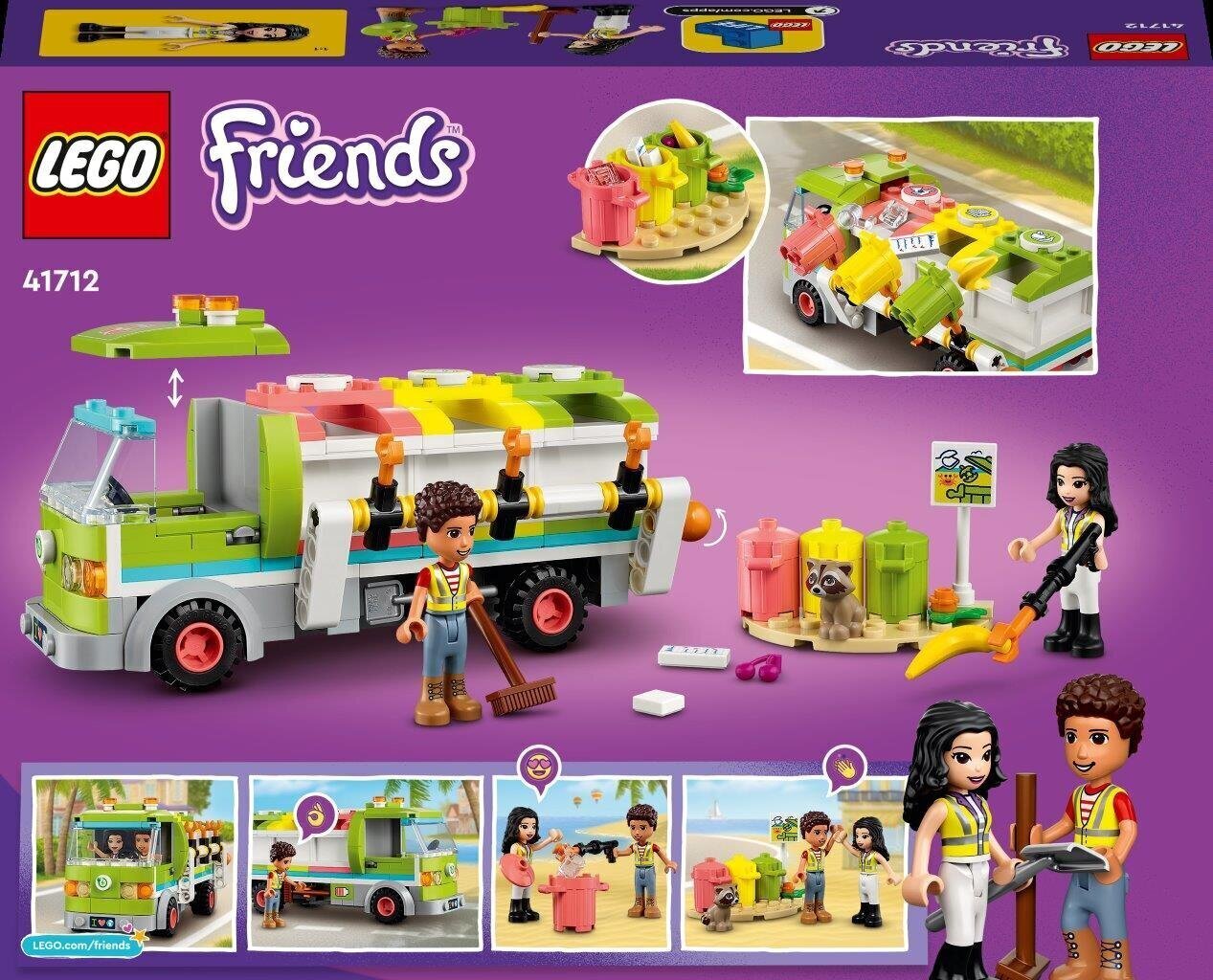 41712 LEGO® Friends Kierrätyskuorma-auto hinta ja tiedot | LEGOT ja rakennuslelut | hobbyhall.fi