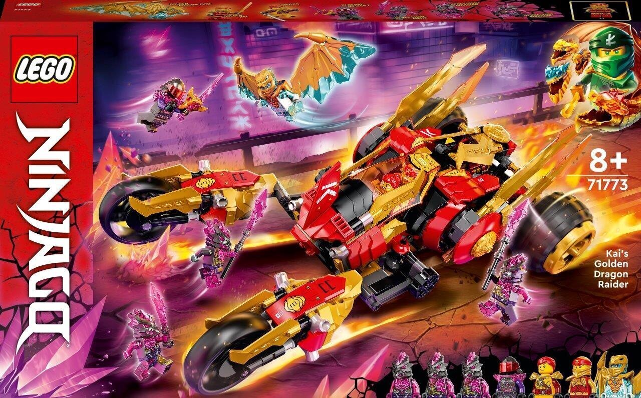 71773 LEGO® NINJAGO Kai Kultainen lohikäärmeauto hinta ja tiedot | LEGOT ja rakennuslelut | hobbyhall.fi