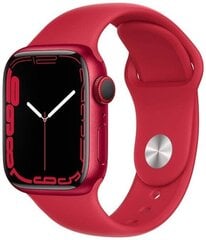Apple Watch Series 7 GPS + Cellular, 41mm (PRODUCT)RED Aluminium Case with (PRODUCT)RED Sport Band - MKHV3EL/A hinta ja tiedot | Älykellot | hobbyhall.fi