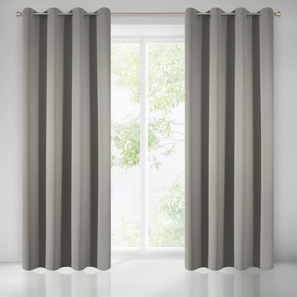 Firan -pimennysverhot, taupe, 135 x 250 cm, 2 kpl hinta ja tiedot | Verhot | hobbyhall.fi