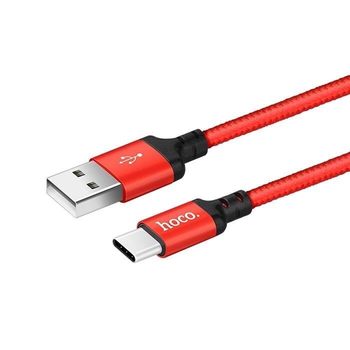 Hoco X14, USB į type-C, 2.1A / 2m hinta ja tiedot | Puhelinkaapelit | hobbyhall.fi