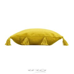 Douceur d'intérieur Tasselina -koristetyyny, keltainen, 45 x 45 cm hinta ja tiedot | Koristetyynyt ja tyynynpäälliset | hobbyhall.fi