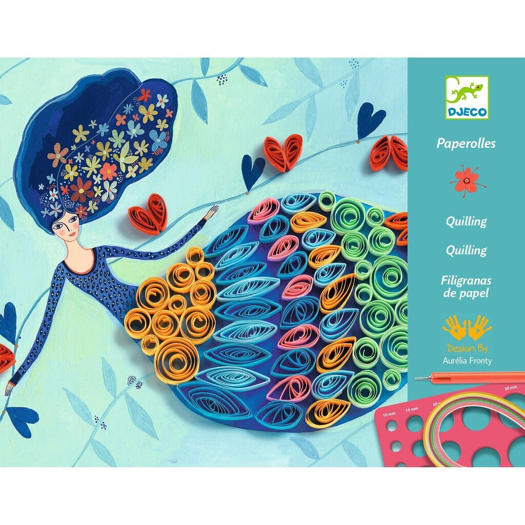 Luova työpaja - Quilling - Tyylikkäät naiset, DJECO DJ08622 hinta ja tiedot | Kehittävät lelut | hobbyhall.fi