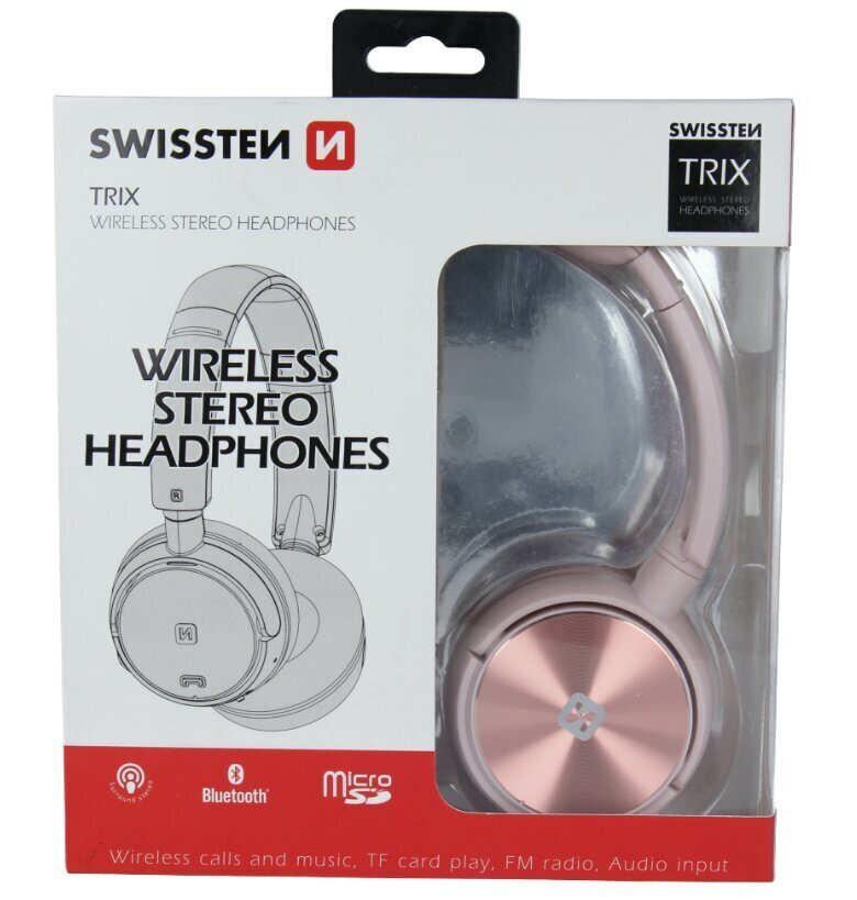 Swissten Trix Bluetooth AUX MicroSD FM hinta ja tiedot | Kuulokkeet | hobbyhall.fi