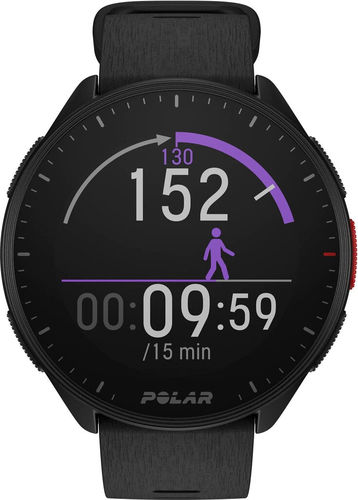 Polar Pacer GPS Sports Watch S-L Night Black 900102174 hinta ja tiedot | Älykellot | hobbyhall.fi