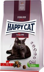 Happy Cat Sterilised Voralpen Rind -täysravinto täysikäisille steriloiduille kissoille, 4 kg hinta ja tiedot | Kissan kuivaruoka | hobbyhall.fi