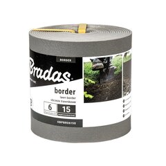 Nurmikon reunanauha Bradas Border 6 m x 15 cm, harmaa hinta ja tiedot | Aidat ja tarvikkeet | hobbyhall.fi